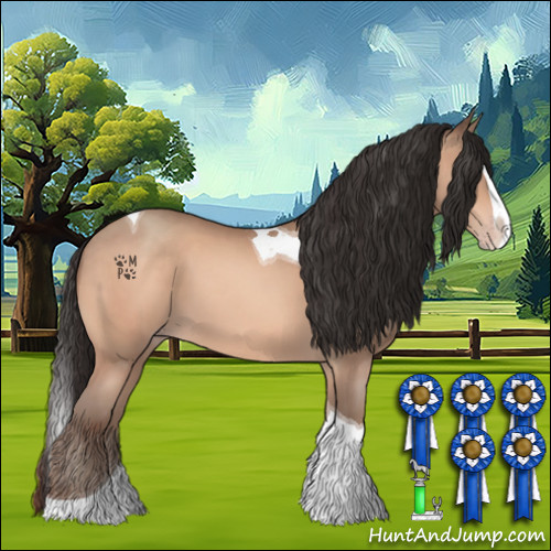 Horse Color:Amber Champagne Splash Tobiano 