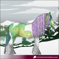 Horse Color:Painted Watercolor Brown Tobiano Rabicano 