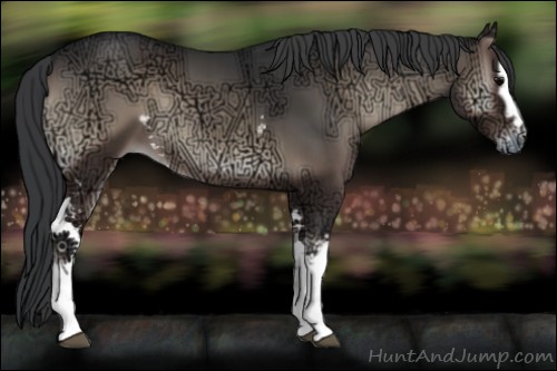 Horse Color:White Spotted Blue Onyx Ice