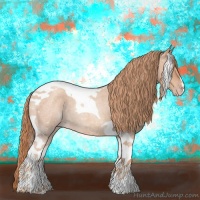 Horse Color:Gold Champagne Roan Tobiano 