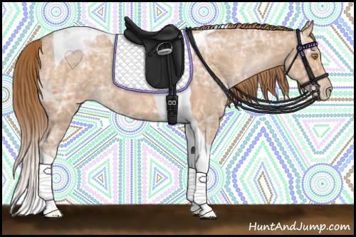 Horse Color:Bay Ice Pearl Tobiano 