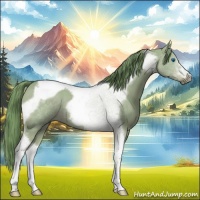 Horse Color:Watercolor Red Dun Tobiano Frame 
