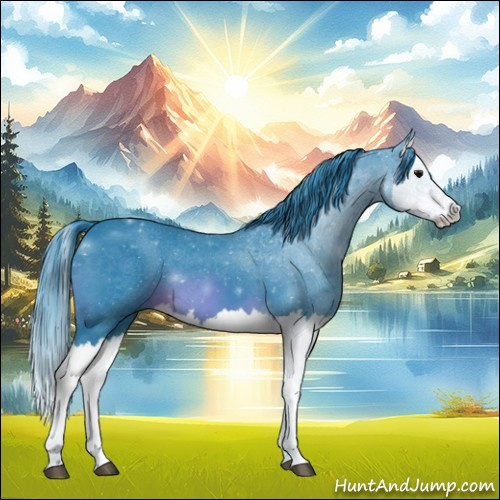 Horse Color:Watercolor Brown Splash