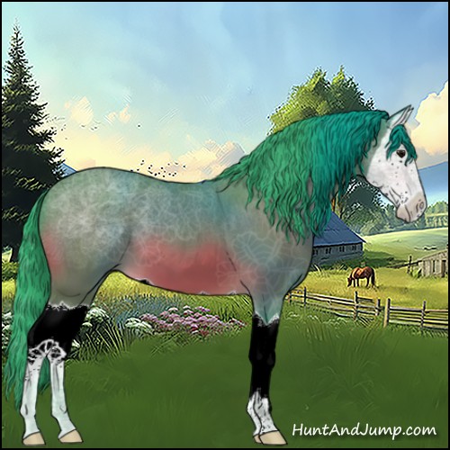 Horse Color:Watercolor Bay Splash