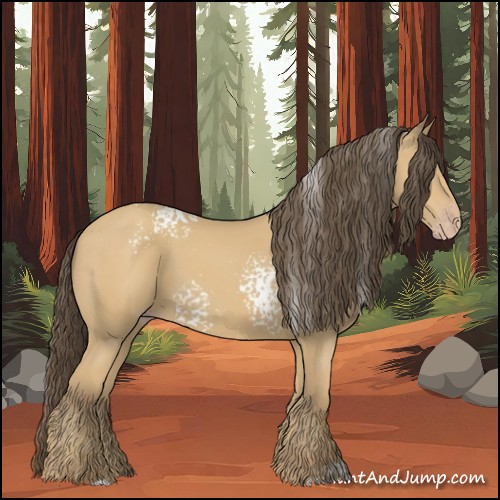 Horse Color:White Spotted Amber Cream Champagne 