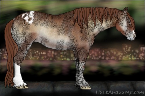 Horse Color:Red Onyx Ice Varnish Rabicano 