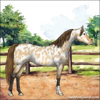 Horse Color:Buckskin Dun Near Leopard 
