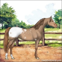 Horse Color:Red Dun Snowcap 