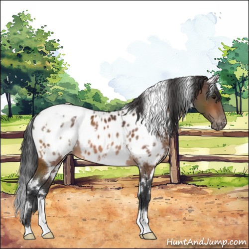 Horse Color:White Spotted Bay Appaloosa 