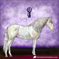 Horse Color:Silver Black Ice Pearl Sabino Tobiano