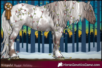 Horse Color:White Spotted Chocolate Silver Blue Roan 