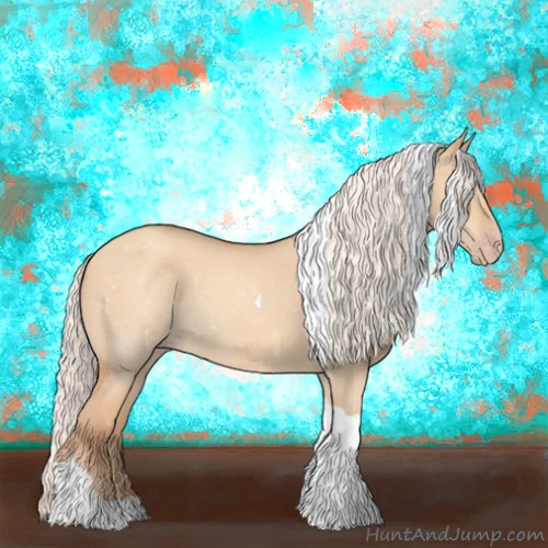 Horse Color:Silver Amber Champagne Dun Tobiano 