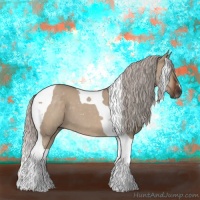 Horse Color:Silver Brown Dun Tobiano 
