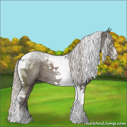 Horse Color:Silver Black Tobiano