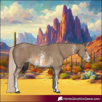 Horse Color:Chocolate Palomino Mushroom Sabino