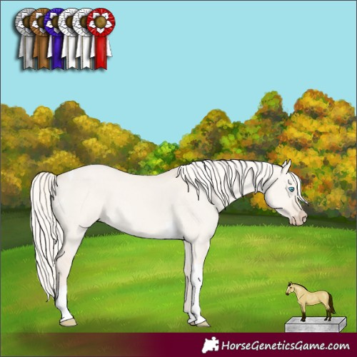 Horse Color:Cremello Dun Tobiano 