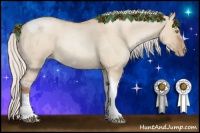 Horse Color:Silver Grullo Roan Pearl Tobiano Frame 