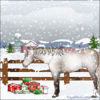 Horse Color:Gray Silver Black Pearl Tobiano 