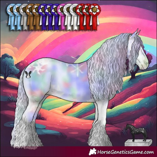 Horse Color:Nacre Silver Buckskin Chinchilla Ice Pearl Onyx Tobiano 