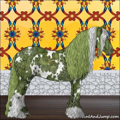 Horse Color:Watercolor White Spotted Chestnut Ice 