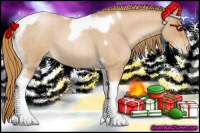 Horse Color:Red Roan Pearl Tobiano Frame 