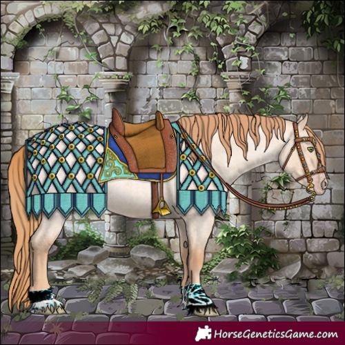 Horse Color:Gold Champagne Roan Dun 