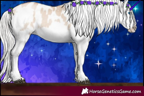 Horse Color:Silver Grullo Snowdrop Pearl Splash Tobiano Blanket