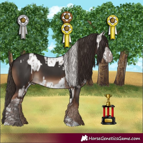 Horse Color:Platinum Silver Grullo Blanket and Liver Chestnut