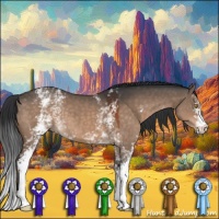 Horse Color:White Spotted Brown Dun 