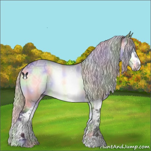 Horse Color:Nacre Silver Bay Chinchilla Ice Onyx Sabino 