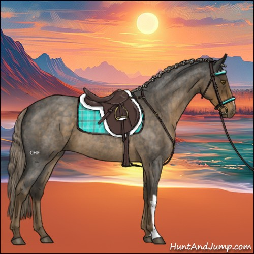 Horse Color:Chocolate Palomino Roan 