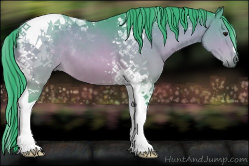 Horse Color:Watercolor Bay Tobiano 