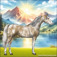 Horse Color:Silver Smoky Blue Roan Splash Tobiano  and White Spotted Silver Smoky Black Splash Tobiano 