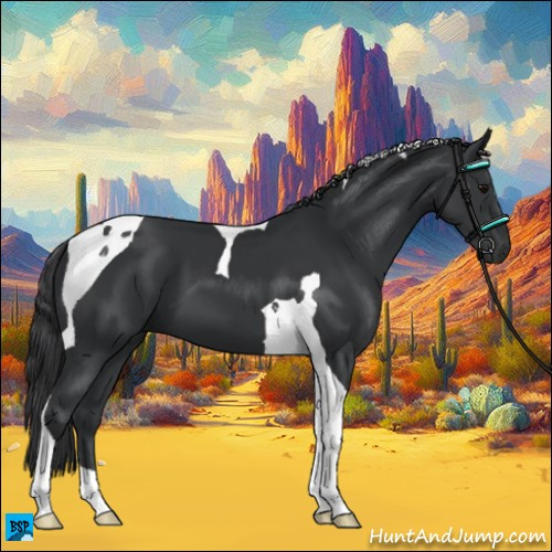 Horse Color:Black Tobiano 