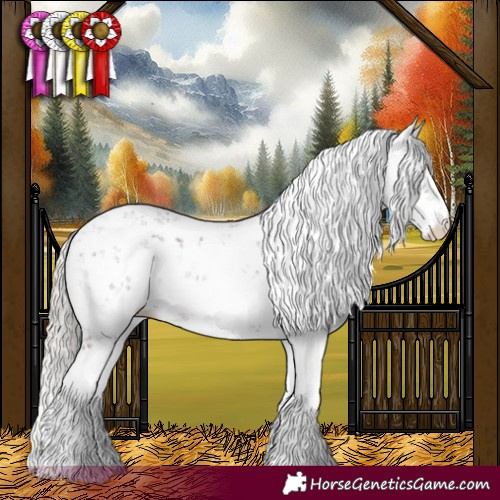 Horse Color:Silver Black Sabino 