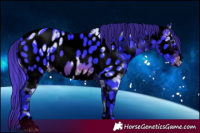 Horse Color:Void Watercolor Brown Ice Near Leopard 