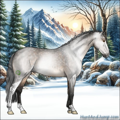 Horse Color:Gray Brown Roan Dun Sabino 