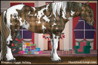 Horse Color:Plaid White Spotted Bay Ice Tobiano
