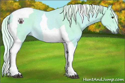 Horse Color:Watercolor Palomino Tobiano Rabicano 