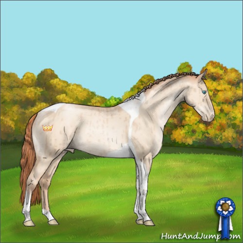 Horse Color:Sable Champagne Pearl Dun Tobiano Brindle 