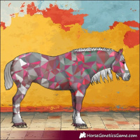 Horse Color:Gray Buckskin Sabino Tobiano