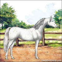 Horse Color:White Spotted Palomino Pearl Leopard 