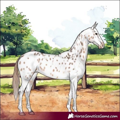 Horse Color:White Spotted Bay Dun Appaloosa 
