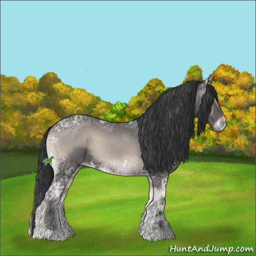Horse Color:Blue Onyx Ice Mushroom 