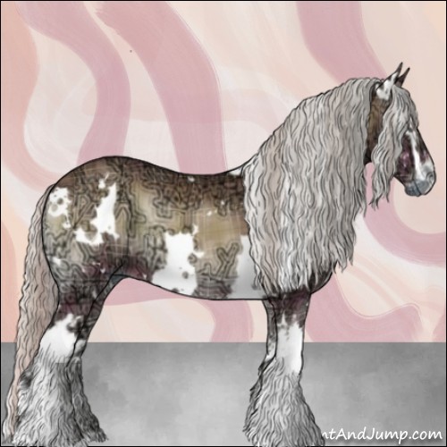 Horse Color:Plaid  White Spotted Silver Bay Ice Onyx 