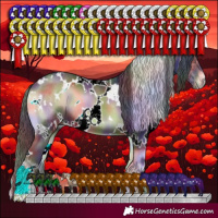 Horse Color:Nacre White Spotted Liver Red Onyx 