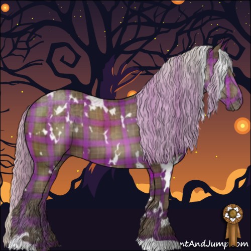 Horse Color:Plaid  White Spotted Silver Brown 