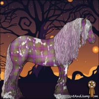 Horse Color:Plaid  White Spotted Silver Brown 