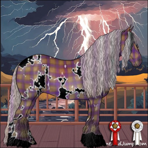 Horse Color:Plaid  White Spotted Chocolate Silver Brown 