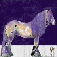Horse Color:Nacre Watercolor White Spotted Brown Onyx
